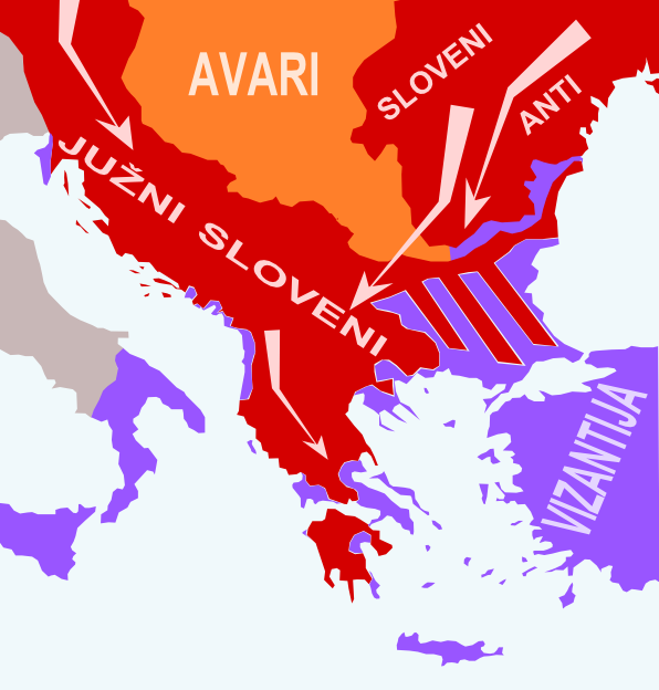 The settling of the Slavs (South Slavs) in the Byzantine Empire in the seventh century